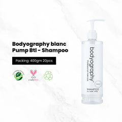 Bodyography Blanc Pump Bottle - Shampoo 13.5oz, 400ML 20/cs