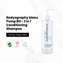 Bodyography Blanc Pump Bottle - 2-in-1 Conditioning Shampoo 13.5oz, 400ML 20/cs