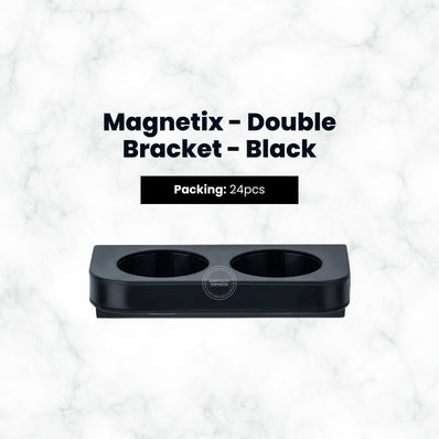 Dispensing Systems, Magnetix - Double Bracket - Black