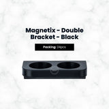 Dispensing Systems, Magnetix - Double Bracket - Black (Count's 24/Pack)