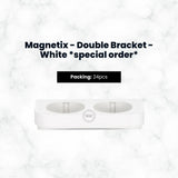 Dispensing Systems, Magnetix - Double Bracket - White Special Order 24/cs