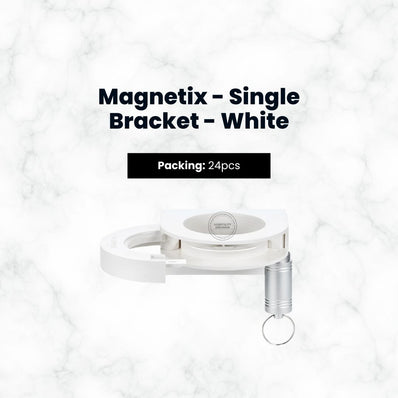 Dispensing Systems, Magnetix - Single Bracket - White