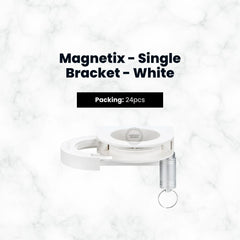 Dispensing Systems, Magnetix - Single Bracket - White (Count 24's/Pack)