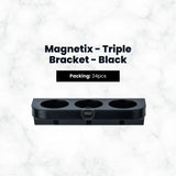 Dispensing Systems, Magnetix - Triple Bracket - Black 24/cs