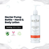 Nectar Pump Bottle - Hand & Body Lotion 13.5oz, 400ml (Count 20's/Pack)
