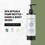Spa Rituals Pump Bottle - Hand & Body Wash 13.5oz, 400g (count 20's/ Pack)