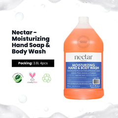 Nectar Recyclable 1 Gallon Jug - Moisturizing Hand Soap & Body Wash 1 Gallon, 3.8L (Count 4's/Pack)
