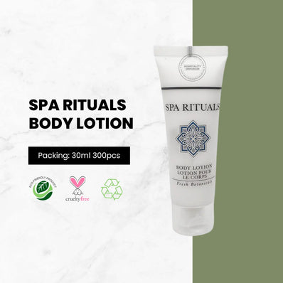 Loción corporal Spa Rituals, 30 ml, mezcla fresca de flores, hierbas y frutas del jardín, 50 unidades por paquete