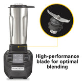 HAMILTON BEACH The Rio® Drink Blender – Stainless Steel (120V) ,1.6 Peak HP, 2 Speeds, Pulse 48oz / 1.4L BPA Free Copolyester Container