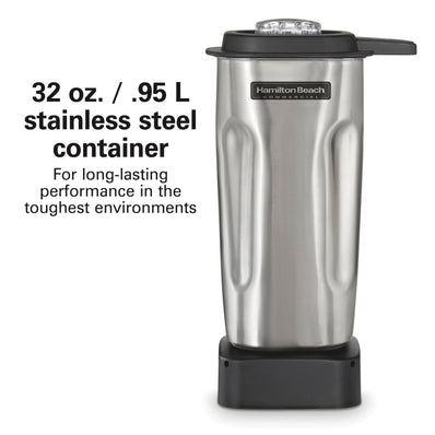 HAMILTON BEACH The Rio® Drink Blender – Stainless Steel (120V) ,1.6 Peak HP, 2 Speeds, Pulse 48oz / 1.4L BPA Free Copolyester Container