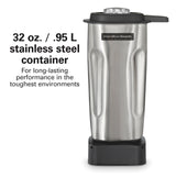 HAMILTON BEACH The Rio® Drink Blender – Stainless Steel (120V) ,1.6 Peak HP, 2 Speeds, Pulse 48oz / 1.4L BPA Free Copolyester Container