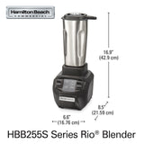 HAMILTON BEACH The Rio® Drink Blender – Stainless Steel (120V) ,1.6 Peak HP, 2 Speeds, Pulse 48oz / 1.4L BPA Free Copolyester Container