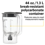 HAMILTON BEACH 908®R Bar Blender (120V) 1 Peak HP, 2 Speeds, 44oz Polycarbonate Container