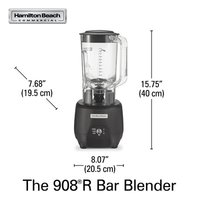 HAMILTON BEACH 908®R Bar Blender (120V) 1 Peak HP, 2 Speeds, 44oz Polycarbonate Container