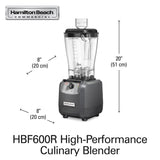 HAMILTON BEACH Expeditor™  600R Culinary Blender-64 oz,  3 HP,  BPA Free Copolyester Container