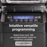 HAMILTON BEACH  The Eclipse™ Blender – 64 oz  ,3 Peak HP, Quiet Blend Technology, 5 Program Buttons, Pulse, Quiet Shield, BPA-Free Copolyester Container