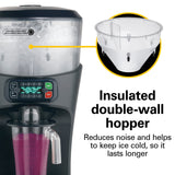 HAMILTON BEACH Revolution® Ice Shaver/Blender, 3 HP, 1/4 HP, 16 Cycles, 64oz Polycarbonate Container