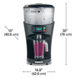 HAMILTON BEACH Revolution® Ice Shaver/Blender, 3 HP, 1/4 HP, 16 Cycles, 64oz Polycarbonate Container