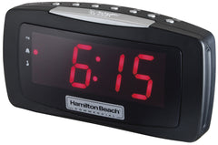 Radio reloj Hamilton Beach, pantalla LED de 1,2", función de atenuación, función de repetición, indicador AM/FM, PM, función de repetición, indicador de alarma activada, paquete de 6