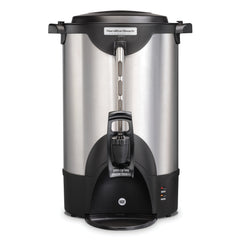 HAMILTON BEACH  40-Cup Coffee Urn, Alum., one hand dispensing, coffee level indicator