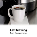 HAMILTON BEACH  40-Cup Coffee Urn, Alum., one hand dispensing, coffee level indicator