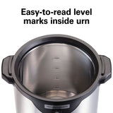 HAMILTON BEACH  40-Cup Coffee Urn, Alum., one hand dispensing, coffee level indicator