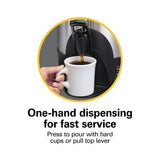 Hamilton Beach Commercial, Stainless Steel Urn, 40 cup, one hand dispensing, coffee level indicator