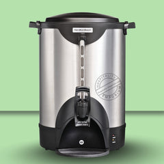 HAMILTON BEACH Commercial, Stainless Steel Urn, 75 cup, one hand dispensing, coffee level indicator