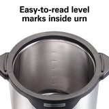 Hamilton Beach Commercial, Stainless Steel Urn, 75 cup, one hand dispensing, coffee level indicator
