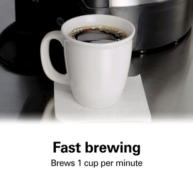 Hamilton Beach Commercial, Stainless Steel Urn, 75 cup, one hand dispensing, coffee level indicator