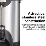 Hamilton Beach Commercial, Stainless Steel Urn, 75 cup, one hand dispensing, coffee level indicator
