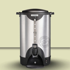 HAMILTON BEACH Commercial, Stainless Steel Urn, 100 cup, one hand dispensing, coffee level indicator