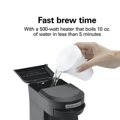 Hamilton Beach Coffee Maker 1 Cup Commercial Soft Pod , Auto Shut Off, Black