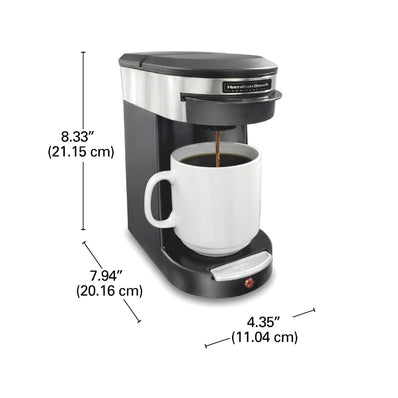 Cafetera de cápsulas Hamilton Beach Deluxe de 1 taza, apagado automático, color negro y acero inoxidable (también disponible en 230 V), paquete de 4
