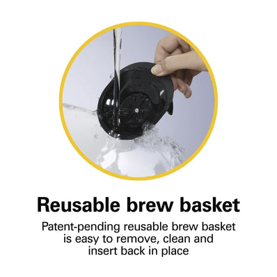 Cafetera de cápsulas Hamilton Beach Deluxe de 1 taza, apagado automático, color negro y acero inoxidable (también disponible en 230 V), paquete de 4