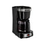 Cafetera de 4 tazas, apagado automático, cesta de preparación abatible y extraíble, color negro, con jarra de vidrio, paquete de 2