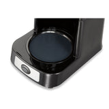 Cafetera de 4 tazas, apagado automático, cesta de preparación abatible y elevable, color negro, con jarra de acero inoxidable, paquete de 2