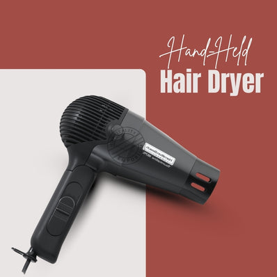 Hamilton Beach Hand Held Hair Dryer, 1875 Watts, Retractable Cord, Folding Handle, Tourmaline, Auto Safety Shut Off, Dark Grey