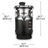 OTTO® Centrifugal Juice Extractor, 76mm Feed Chute, Stainless Steel Juice Bowl, BPA-Free Plastic Lid