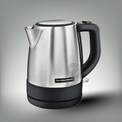 Hervidor de agua de acero inoxidable cepillado de 1 l con certificación de hospitalidad de Hamilton Beach, paquete de 2