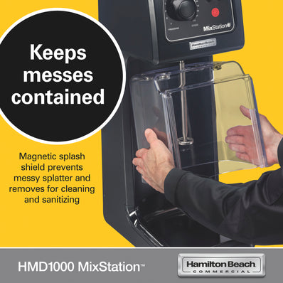 HAMILTON BEACH MixStation™ Heavy-Duty Drink Mixer, 3/4 HP, Variable Speed