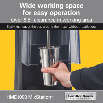 HAMILTON BEACH MixStation™ Heavy-Duty Drink Mixer, 3/4 HP, Variable Speed