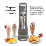 HAMILTON BEACH Drink Mixer, Single Spindle, 1/3 HP, Stainless Steel Agitator, 3 Speeds