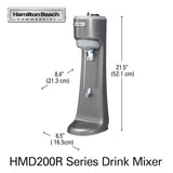 HAMILTON BEACH Drink Mixer, Single Spindle, 1/3 HP, Stainless Steel Agitator, 3 Speeds