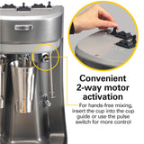 HAMILTON BEACH Drink Mixer, Triple Spindle, 1/3 HP, Stainless Steel Agitator, 3 Speeds,