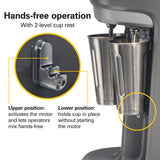 HAMILTON BEACH Drink Mixer, Triple Spindle, 1/3 HP, Stainless Steel Agitator, 3 Speeds,
