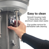 HAMILTON BEACH Drink Mixer, Triple Spindle, 1/3 HP, Stainless Steel Agitator, 3 Speeds,