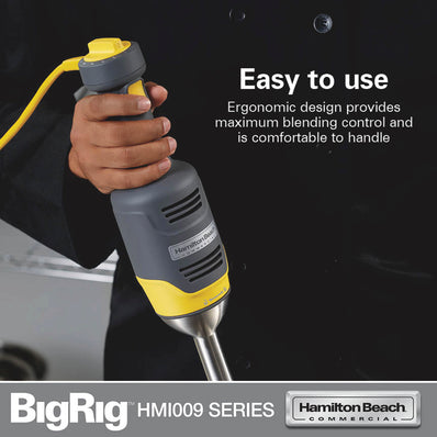 HAMILTON BEACH BigRig™ Compact Immersion Blender- 9in Shaft,  Variable Speed, Medium Duty 250W