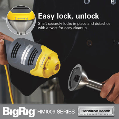 HAMILTON BEACH BigRig™ Compact Immersion Blender- 9in Shaft,  Variable Speed, Medium Duty 250W