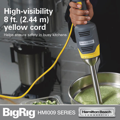 HAMILTON BEACH BigRig™ Compact Immersion Blender- 9in Shaft,  Variable Speed, Medium Duty 250W